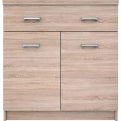 Κομότα Top Mix 60x33x85cm Σονόμα, 2 ντουλάπια και 1 συρτάρι κατάλληλο για είσοδο . TO-TOP2D1S60
