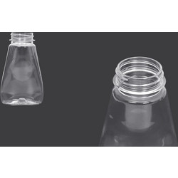 Μπουκάλι πλαστικό διάφανο 175 ml για κέτσαπ, μουστάρδα, μέλι - 10 τμχ