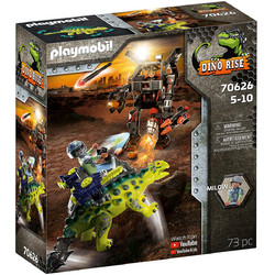Playmobil Dino Rise Αγκυλόσαυρος Με Μαχητή Εναντίον Ρομπότ για 5-10 Ετών 70626