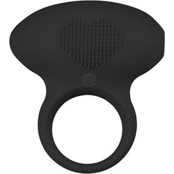 EasyToys Vibrating Cock Ring Ελαστικό Δαχτυλίδι Πέους Σιλικόνης με Δόνηση Μαύρο