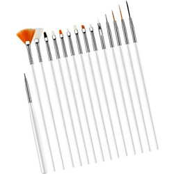 Σετ Πινέλα Νυχιών Μανικιούρ Nail Art 15 τεμαχίων - Aria Trade