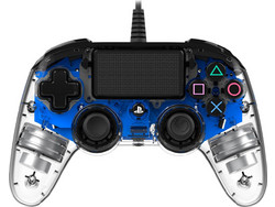 Nacon Illuminated Crystal Wired Controller PC & PS4 Blue