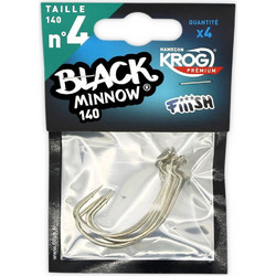 ΑΓΚΙΣΤΡΙΑ FIIISH BLACK MINNOW HOOKS BY VMC -No 4