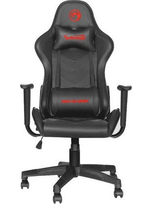 Marvo GΗ106 Καρέκλα Gaming Δερματίνης με Ρυθμιζόμενα Μπράτσα Μαύρη MV-CH106BB