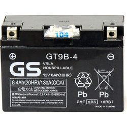 GS Μπαταρία Μοτοσυκλέτας GT9B-4 130A 8.4Ah