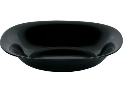 Luminarc Πιάτο Βαθύ Γυάλινο Carine Μαύρο 21cm L9818