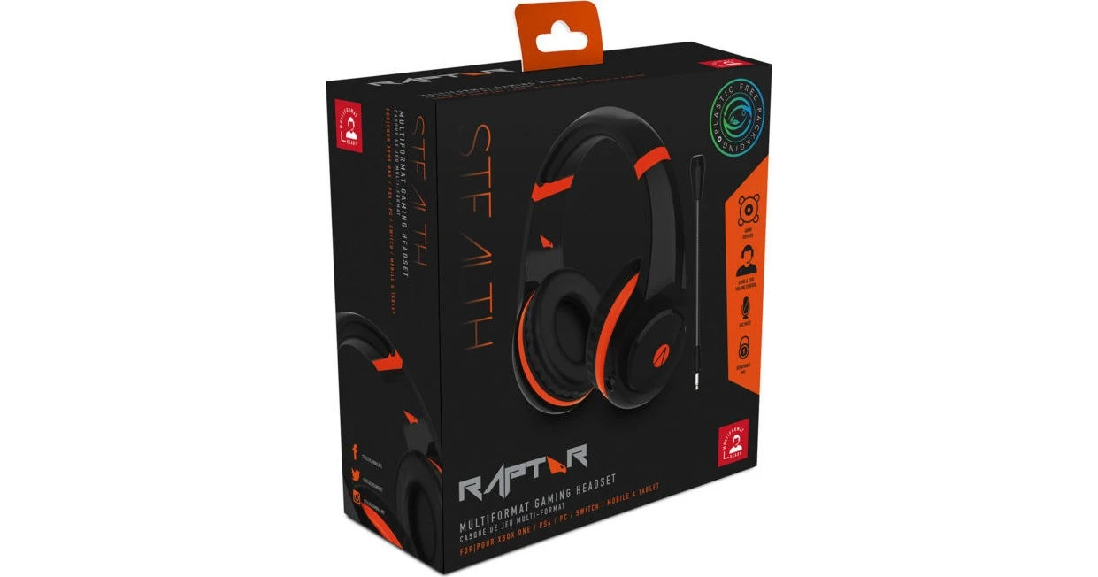 Stealth Raptor Gaming Headset Black Orange BestPrice.gr
