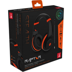 Stealth Raptor Gaming Headset Black Orange