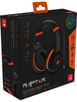 Stealth Raptor Gaming Headset Black Orange