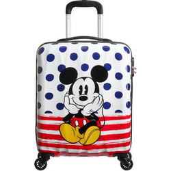 American Tourister Disney Legends Mickey Dots Παιδική Βαλίτσα Καμπίνας 55x40x20cm με 4 Ρόδες Λευκή