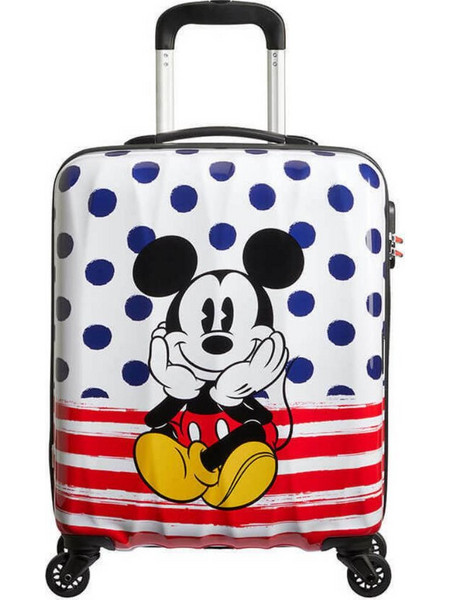 American Tourister Disney Legends Mickey Dots Παιδική Βαλίτσα Καμπίνας 55x40x20cm με 4 Ρόδες Λευκή