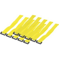 LogiLink Velcro Cable Tie, PA66, 300x20mm, Yellow, 10 Pieces (KAB0015)