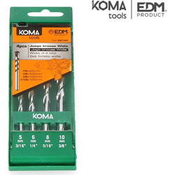 Σετ τρυπανιών μπετού 4 τεμαχίων KOMA tools 08742 EDM Spain