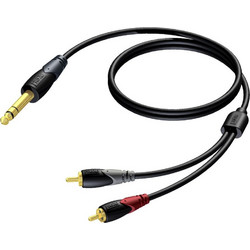 Procab CLA-719-3 - Καλώδιο Jack 1/4 stereo - 2 RCA 3 μέτρα