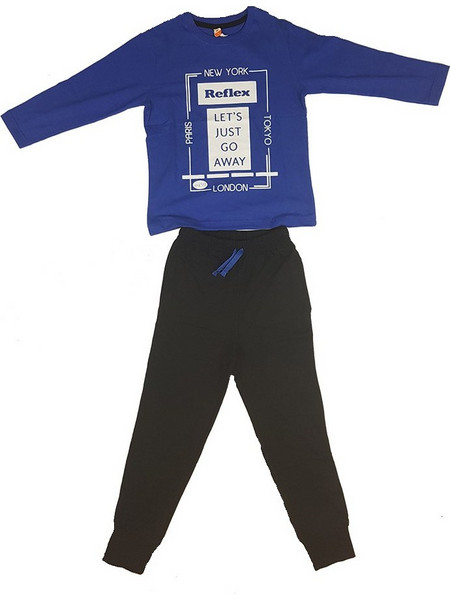 Reflex Παιδικό Σετ Φόρμας Μαύρο Royal Blue 73032