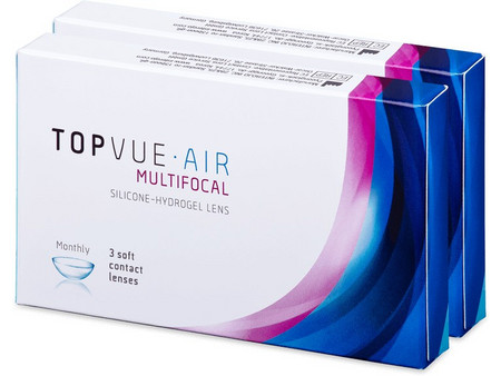 TopVue Air Multifocal Μηνιαίοι Φακοί Επαφής Πολυεστιακοί Σιλικόνης Υδρογέλης 6τμχ