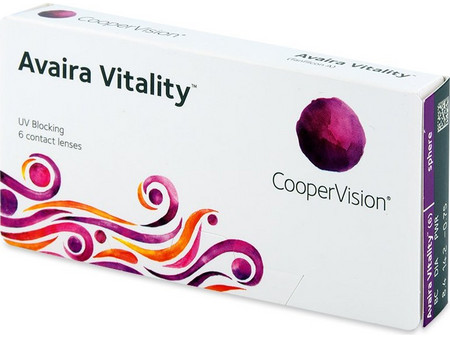 Cooper Vision Avaira Vitality Μηνιαίοι Φακοί Επαφής Σιλικόνης Υδρογέλης με Φίλτρο UV 6τμχ