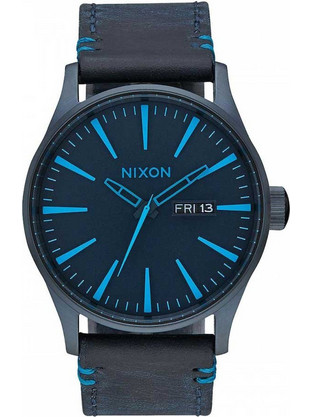 Nixon Ανδρικό Ρολόι με Μπλε Δερμάτινο Λουράκι A105-2224-00