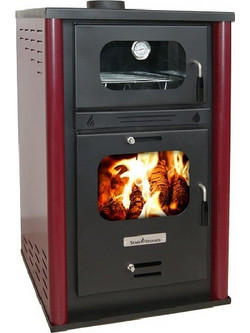Starstoves SB 40 Εμαγιέ Ξυλόσομπα Καλοριφέρ με Φούρνο 30kW