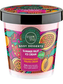 Natura Siberica Organic Shop Body Desserts Summer Fruit Ice Cream Cream Peeling Σώματος 450ml
