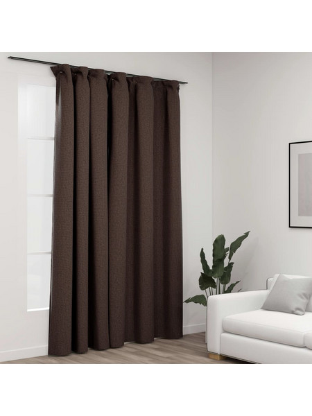 vidaXL Κουρτίνα Συσκότισης με Γάντζους 290x245 Taupe 321207