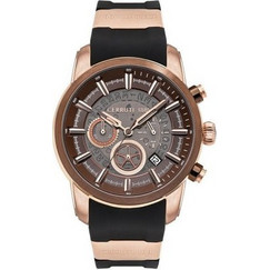 Cerruti 1881 Tesero Ανδρικό Ρολόι Χρονογράφος με Μαύρο Καουτσούκ Λουράκι CRA30203 Cerruti 1881 Tesero Ανδρικό Ρολόι Χρονογράφος με Μαύρο Καουτσούκ Λουράκι CRA30203