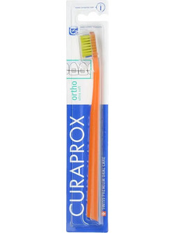 Curaprox CS 5460 Ortho Ultra Soft Οδοντόβουρτσα Πορτοκαλί Πράσινη
