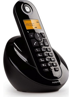 Motorola C601 Ασύρματο Τηλέφωνο με Ανοιχτή Ακρόαση Μαύρο