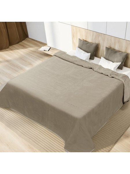 Κουβέρτα Βελουτέ Μονή 545/55 Taupe Pierre Cardin Καφέ 160X220