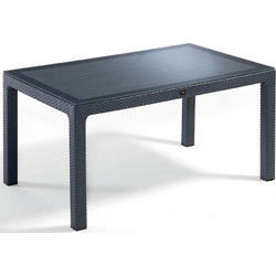Avant Garde Defence 150 Ορθογώνιο Τραπέζι Κήπου Rattan Ανθρακί 150x90x75cm