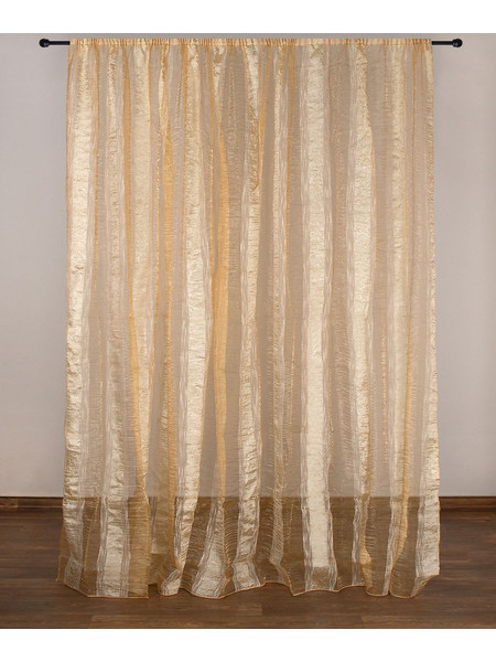 Silk Fashion Κουρτίνα με Τρέσα 280x300 6103 Χρυσή