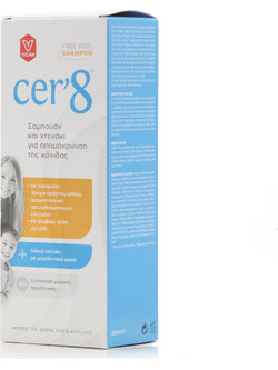 Vican Cer'8 Anti Lice Σετ για Ψείρες Σαμπουάν & Χτενάκι για Απομάκρυνση της Κόνιδας 200ml