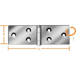 Μεντεσές Γαλβανιζέ - A: 160 x B: 37 x T: 1,7 mm