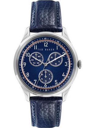 Ted Baker Ανδρικό Ρολόι με Μπλε Δερμάτινο Λουράκι BKPDQS107