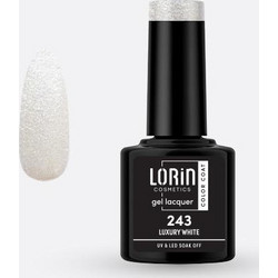 Lorin Gel Lacquer 243 Luxury White Ημιμόνιμο Βερνίκι Νυχιών 8ml