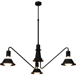 Home Lighting Emily Κρεμαστό Φωτιστικό Οροφής Τρίφωτο G9 Μαύρο 77-3761
