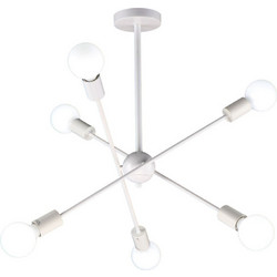 Home Lighting Gwen KQ 2629/6 Κρεμαστό Φωτιστικό Οροφής Πολύφωτο E27 Λευκό 77-8093 White