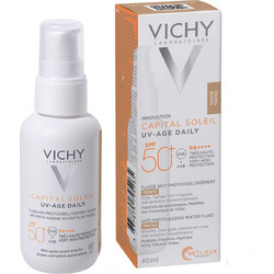 Vichy Capital Soleil UV-Age Daily Light Αντηλιακό Γαλάκτωμα Προσώπου Αντιγηραντικό με Χρώμα SPF50 40ml