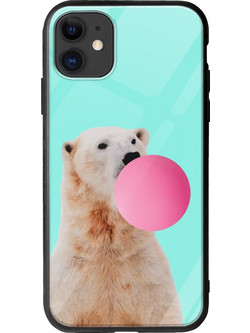 Θήκη Bubblegum Polar Bear iPhone 11 Groove TPU (Tempered Glass και TPU)