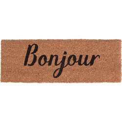 Πατάκι Εισόδου Bonjour PT3625BK 75x26cm Brown-Black Present Time 26X75