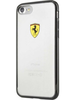 Ferrari Racing Shield Θήκη iPhone 7/8/SE 2020/SE 2022 Black/Transparent FEHCP7BK