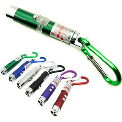 Μπρελόκ φακός με 2 λειτουργίες led και laser pointer 3 σε 1