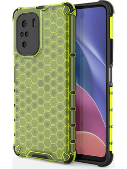 Honeycomb Case armor cover with TPU Bumper for Xiaomi Redmi K40 Pro+ / K40 Pro / K40 / Poco F3 green