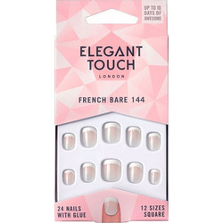 Elegant Touch French Bare 144 Square Tips Νυχιών Γαλλικού 24τμχ