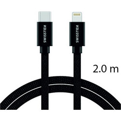 Καλώδιο φόρτισης / δεδομένων USB-C / Lightning 3A 2m μαύρο