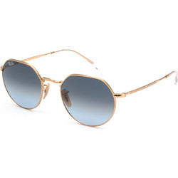 Ray-Ban RB3565 001/86 Ανδρικά Γυαλιά Ηλίου Πολυγωνικά Μεταλλικά Χρυσά με Μπλε Degradee Φακό