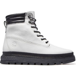 Timberland Ray City 6 Γυναικεία Αρβυλάκια Δερμάτινα Λευκά Αδιάβροχα TB0A2JQH100