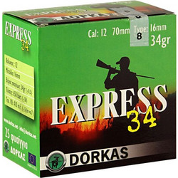 Dorkas Express Φυσίγγια Συγκέντρωσης 12Cal 70mm 34gr 25τμχ