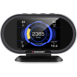 Konnwei οθόνη ενδείξεων αυτοκινήτου OBDII KW206 Smart Head-Up Display Speed Monitoring
