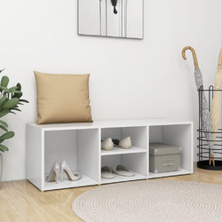 vidaXL Παπουτσοθήκη Ξύλινη Λευκή 105x35x35cm 804463